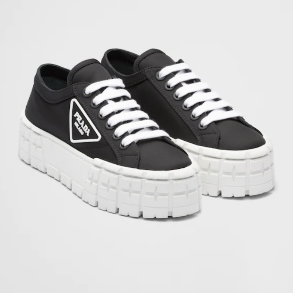 Prada Double Wheel Nylon Gabardine Sneakers